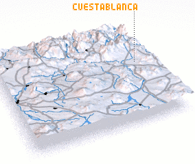 3d view of Cuesta Blanca