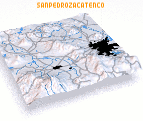 3d view of San Pedro Zacatenco