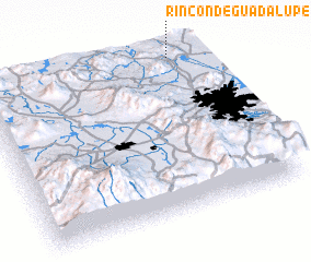 3d view of Rincón de Guadalupe