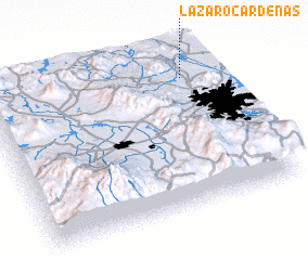 3d view of Lázaro Cárdenas