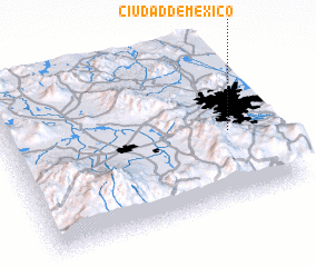 3d view of Ciudad de México