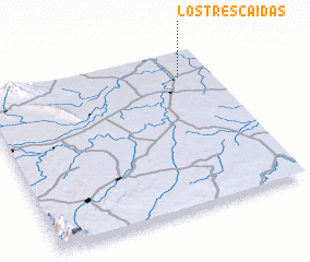 3d view of Los Tres Caídas