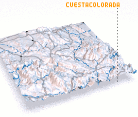 3d view of Cuesta Colorada