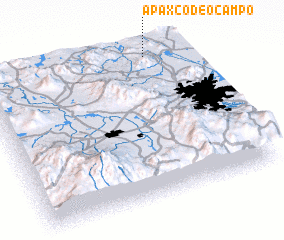 3d view of Apaxco de Ocampo