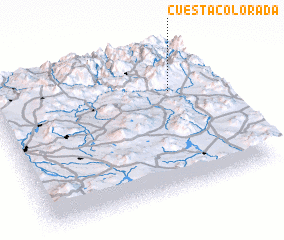 3d view of Cuesta Colorada