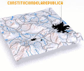 3d view of Constitución de la República