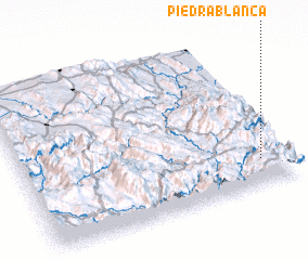 3d view of Piedra Blanca