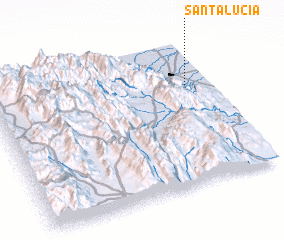 3d view of Santa Lucía