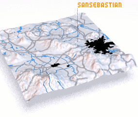 3d view of San Sebastían