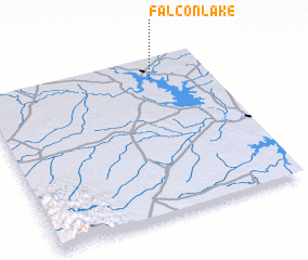 3d view of Falcon Lake