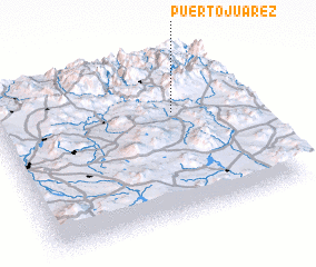 3d view of Puerto Juárez