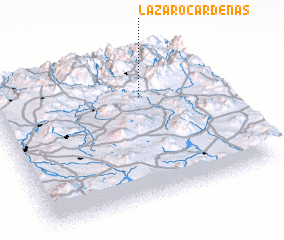 3d view of Lázaro Cárdenas