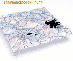 3d view of San Francisco Chimalpa