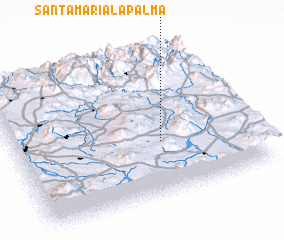 3d view of Santa María la Palma