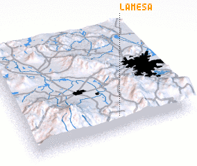 3d view of La Mesa