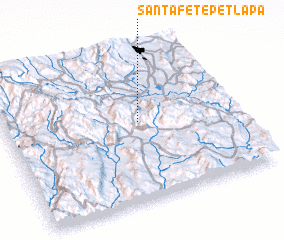 3d view of Santa Fe Tepetlapa