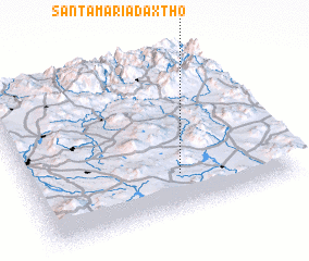 3d view of Santa María Daxthó