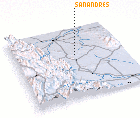 3d view of San Andrés