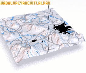 3d view of Guadalupe Yancuitlalpan
