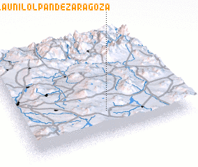 3d view of Tlaunilolpan de Zaragoza