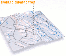 3d view of Nuevo Centro de Población Papagayos