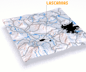 3d view of Las Canoas