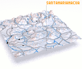 3d view of Santa María Mácua