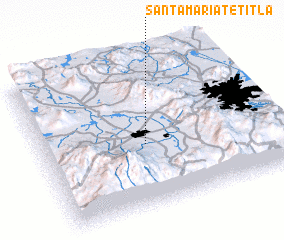 3d view of Santa María Tetitla