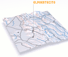 3d view of El Puertecito