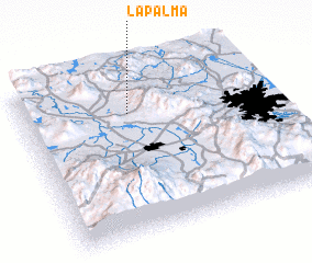 3d view of La Palma