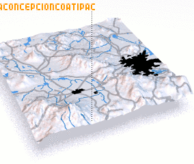 3d view of La Concepción Coatipac