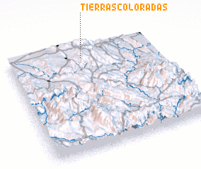 3d view of Tierras Coloradas