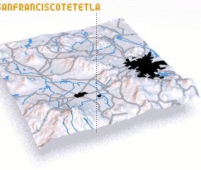 3d view of San Francisco Tetetla