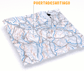 3d view of Puerta de Santiago