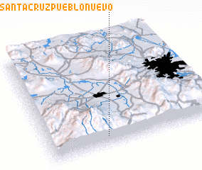 3d view of Santa Cruz Pueblo Nuevo