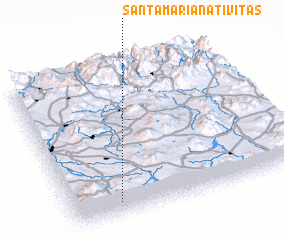 3d view of Santa María Nativitas