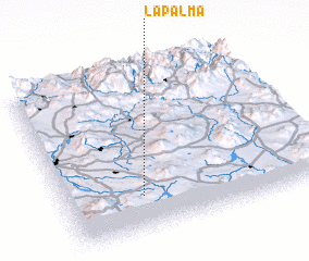 3d view of La Palma