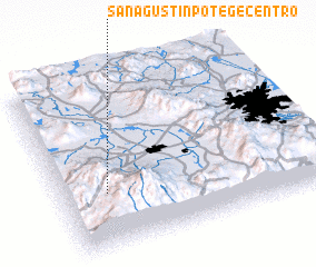 3d view of San Agustín Potegé Centro