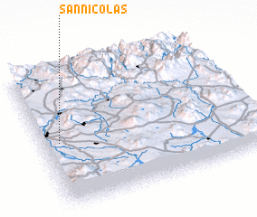 3d view of San Nicolás