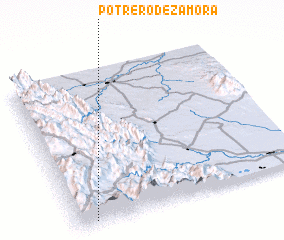 3d view of Potrero de Zamora