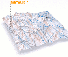 3d view of Santa Lucía