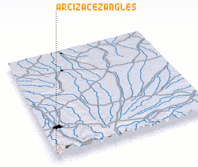 3d view of Arcizac-ez-Angles