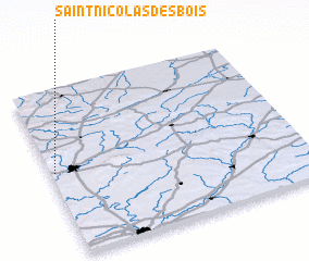 3d view of Saint-Nicolas-des-Bois