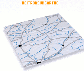 3d view of Moitron-sur-Sarthe