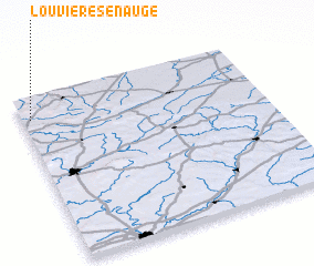 3d view of Louvières-en-Auge