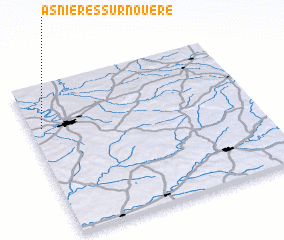 3d view of Asnières-sur-Nouère