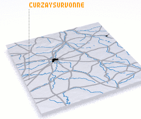 3d view of Curzay-sur-Vonne