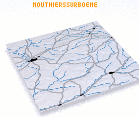 3d view of Mouthiers-sur-Boëme