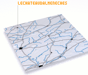 3d view of Le Château-dʼAlmenêches