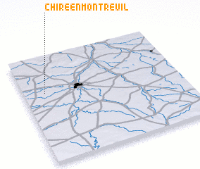 3d view of Chiré-en-Montreuil